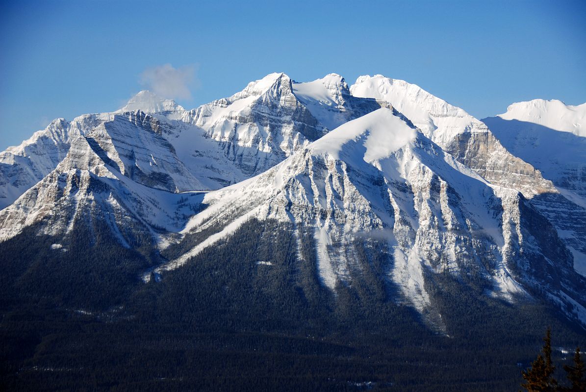 11 Sheol Mountain, Mount Hungabee, Haddo Peak and Mount Aberdeen, Mount Lefroy, Fairview Mountain From Lake Louise Ski Area Viewing Platform